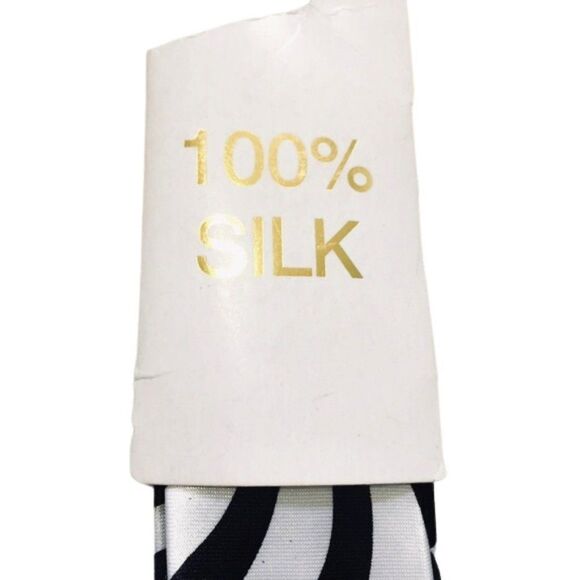 silk Zebra Print Skinny Tie - Picture 3 of 5